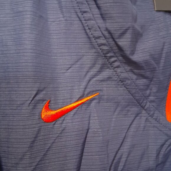 Nike Mens Navy & Orange Hooded Windbreaker Jacket Size S Lightweight New - Picture 7 of 8